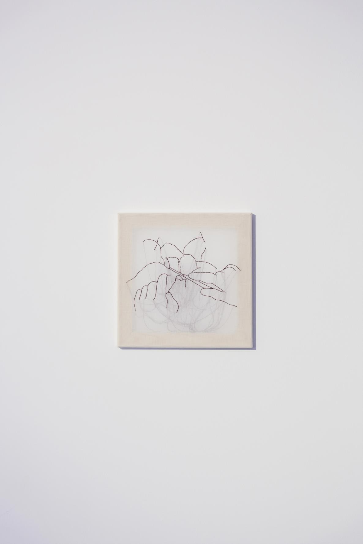 OPERATION 2 (OP), 2013 - Stickerei auf Stoff, 30,5 × 30,5 cm