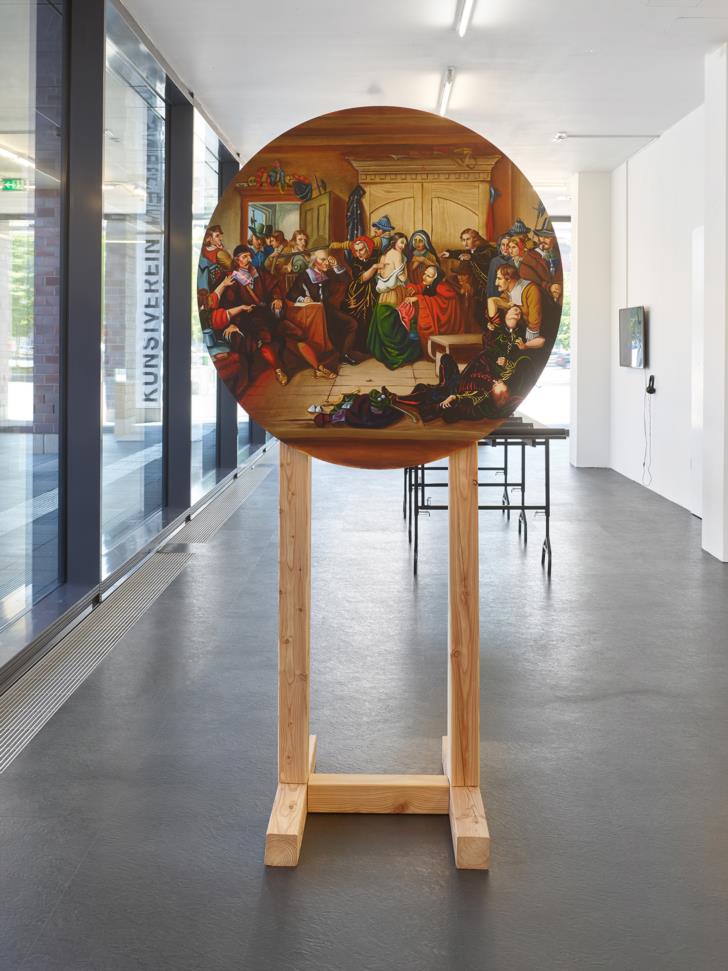 DISPLAY. Staging Identites, 2019_MIKOŁAJ SOBCZAK - Witch Trial, 2018, 217 x 110 cm_Foto: Simon Vogel