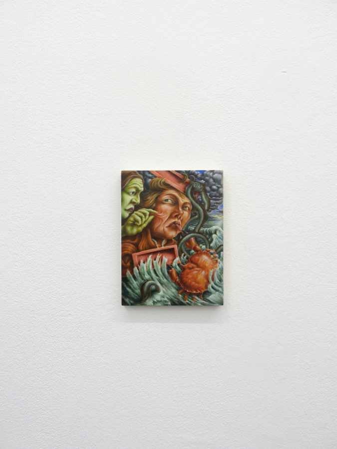 Jannis Marwitz: Ohne Titel, 2019, Öl auf Holz, 20 x 15 cm, Dortmunder Kunstverein, Foto: Simon Vogel