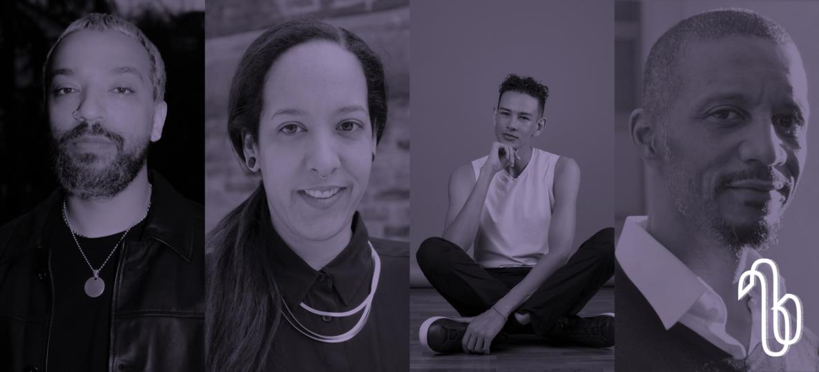 Dortmund Goes Black: v.l.n.r. James Gregory Atkinson, Janice Mitchell, Magnus Elias Rosengarten und Michael Götting; Grafik: Marcus Alasović Studio