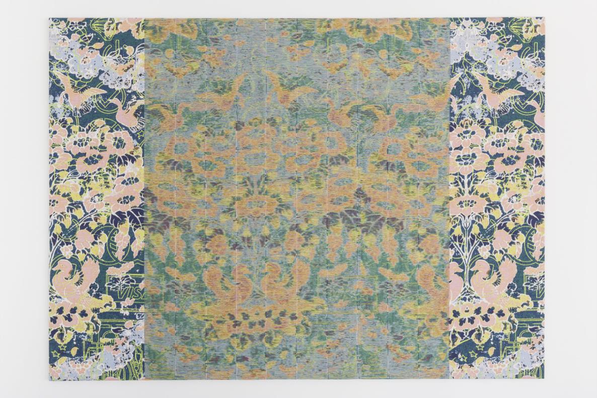 CERTAINTY / ENTROPY (JAPAN 5), 2014 - aufgetrennter Stoff, Holzrahmen 146 × 200 cm