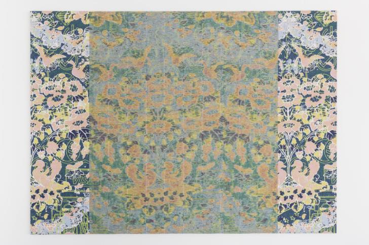 CERTAINTY / ENTROPY (JAPAN 5), 2014 - aufgetrennter Stoff, Holzrahmen 146 × 200 cm