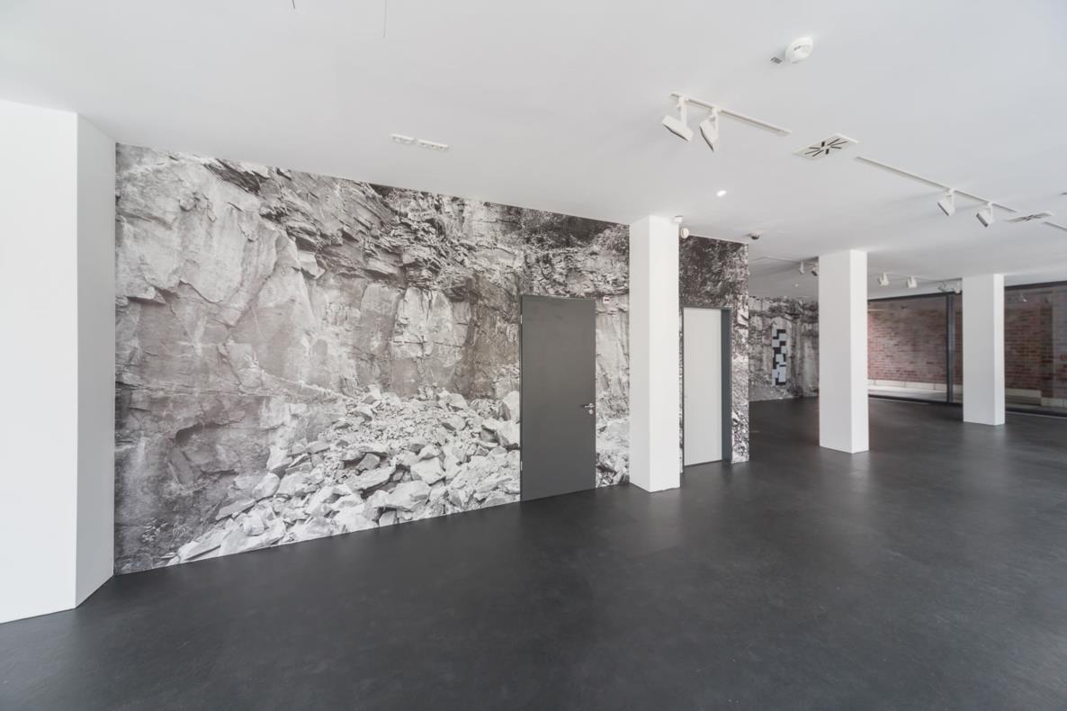 STEINBRUCH, 2014 - Wandarbeit, Digitaldruck auf Affichenpapier, 340 x 3500 cm