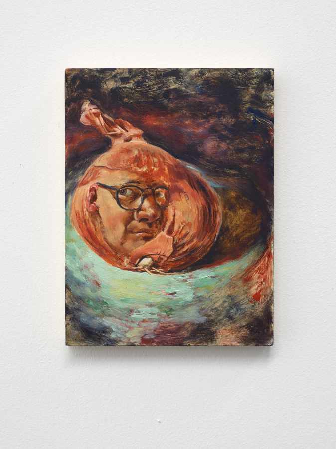 Jannis Marwitz: Ohne Titel, 2019, Öl auf Holz, 20 x 15 cm, Dortmunder Kunstverein, Foto: Simon Vogel