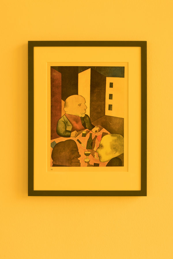 Blade Memory II, 2022, George Grosz: Der Mensch ist gut!, 1919 - Foto: Roland Baege