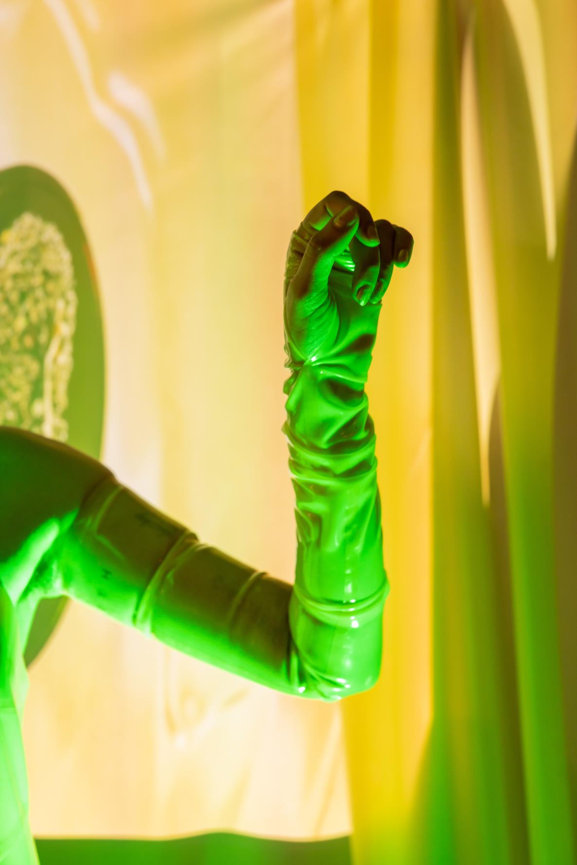 LiquidCurrency, Dortmunder Kunstverein, 2022: Zoe Williams with Katie Shannon Susu Laroche and Hydra, Photo:Roland Baege